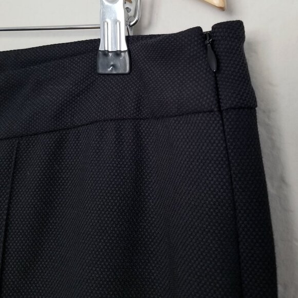 St. John Emma Trouser Pants Womens 16 Black Gray Birdseye Tapered Leg Full USA - Picture 3 of 13